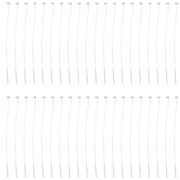 500 Pieces White Snap Lock Pins Loop Price Tag Fastener 5" 130mm