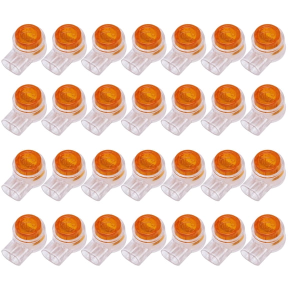 500 Pieces Yellow Button Gel Filled Phone Wire Butt Splice UY Connector 2 Port,500 x UY Butt Splice Connector,Yellow