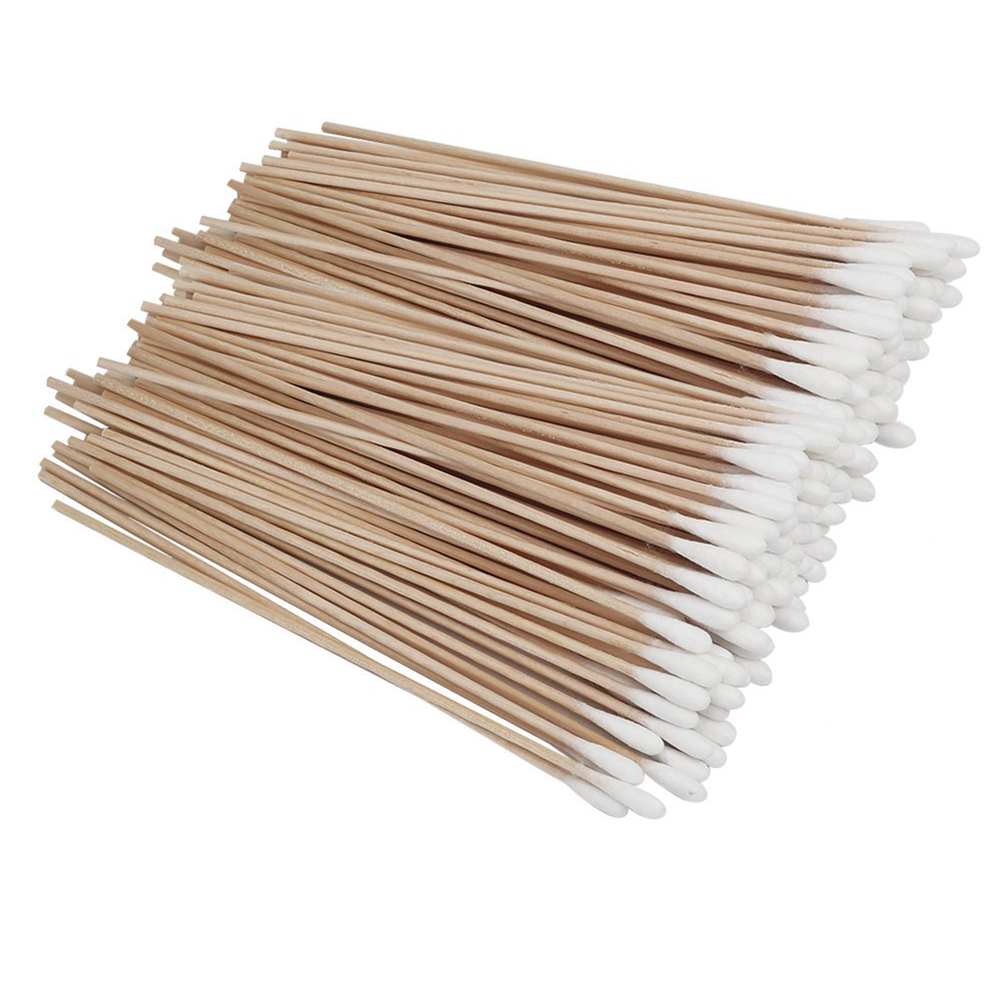 500 Q-tips Cotton Swabs 15CM Wooden Handle with Box
