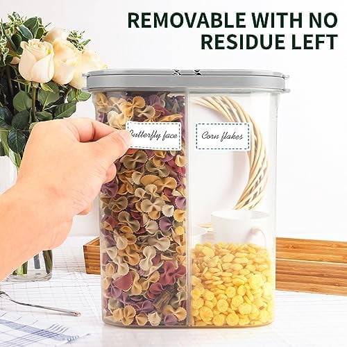 500 Removable Freezer Labels, 2x3 inches Water Oil Waterproof Stickers to Write on for Bottles Canning Containers Jars Pantry Organization Paper Name Clothes Tags Box Storage Bins Daycare, 3 Color