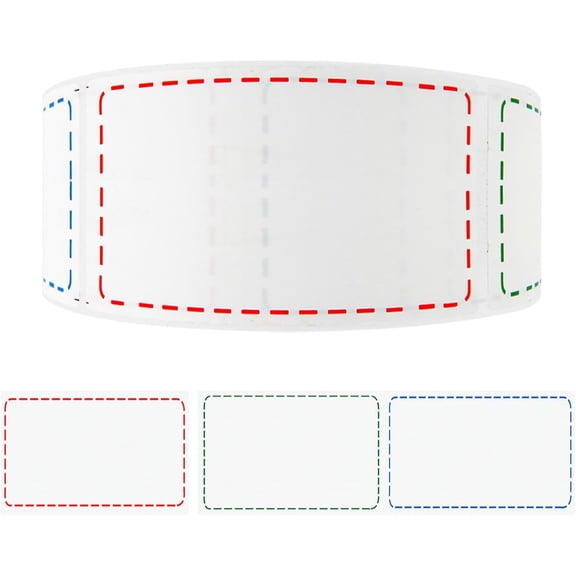 500 Removable Freezer Labels, 2x3 inches Water Oil Waterproof Stickers to Write on for Bottles Canning Containers Jars Pantry Organization Paper Name Clothes Tags Box Storage Bins Daycare, 3 Color