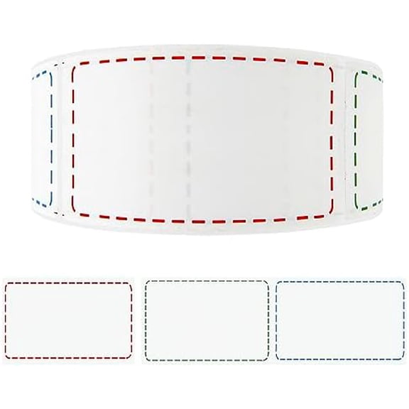 500 Removable Freezer Labels, 2x3 inches Water Oil Waterproof Stickers to Write on for Bottles Canning Containers Jars Pantry Organization Paper Name Clothes Tags Box Storage Bins Daycare, 3 Color