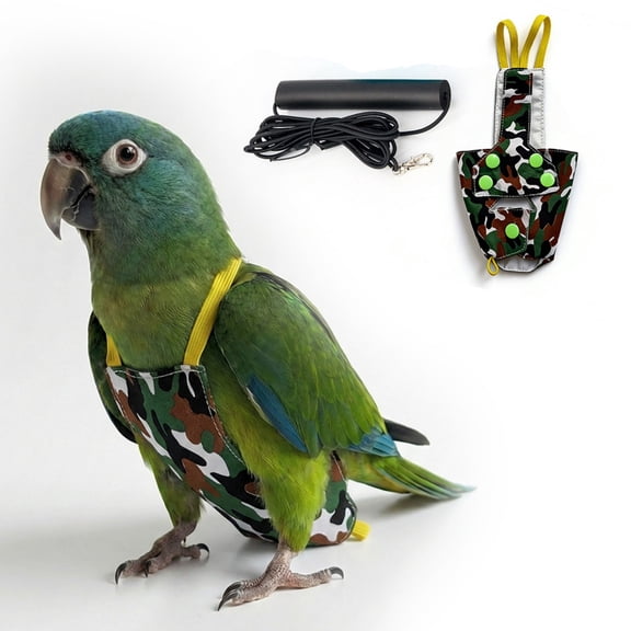 500+ Saves! Parrot Flight Leash & Harness Set Adjustable Breathable Vest for Small Birds Outdoor Training Flying Control Aviary Gear