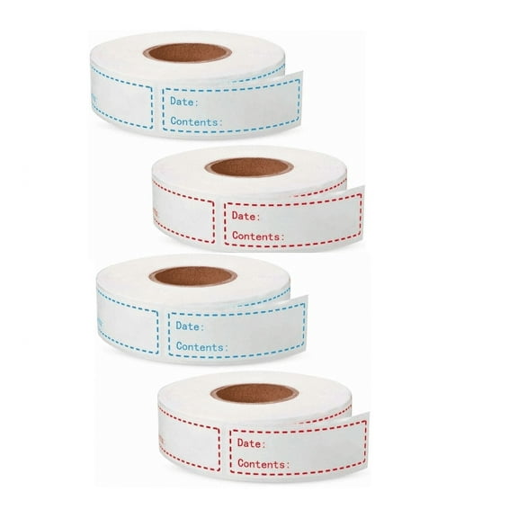 500 Self-Adhesive Jam Labels, Freezer & Jar Labels for Bottles, Mason Jars, Storage & Food Jars, Gift Packaging - 75 x 25mm