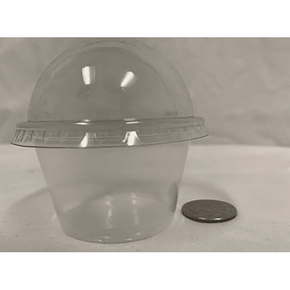500 Sets Plastic 4oz Dessert Cups with Dome lids Without Holes for Cupcake, Icecream
