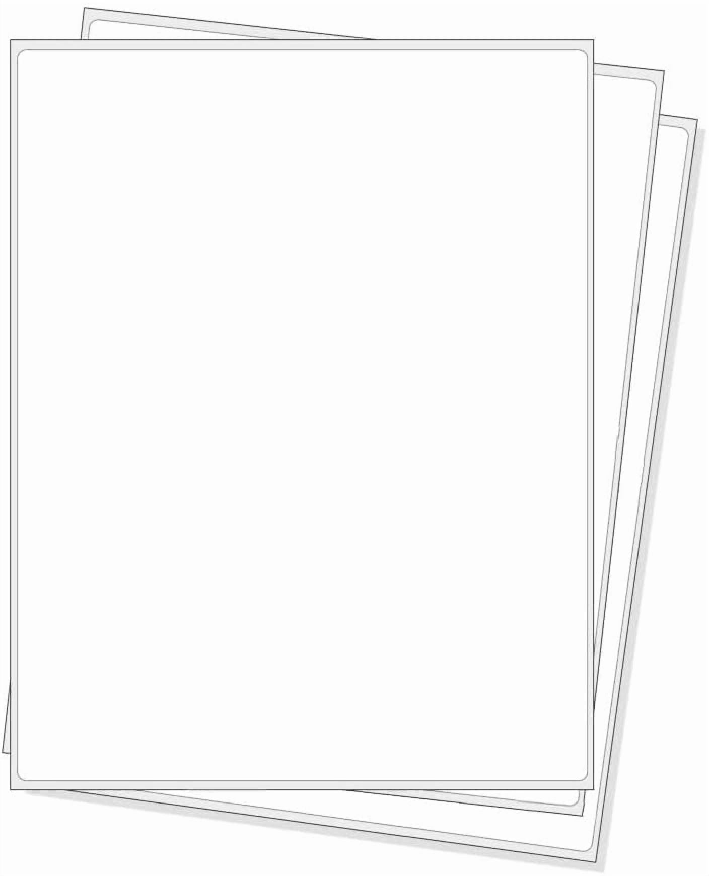 500‑Sheet Matte Printable Sticker Paper, 8.5×11in, Self‑Adhesive Full ...