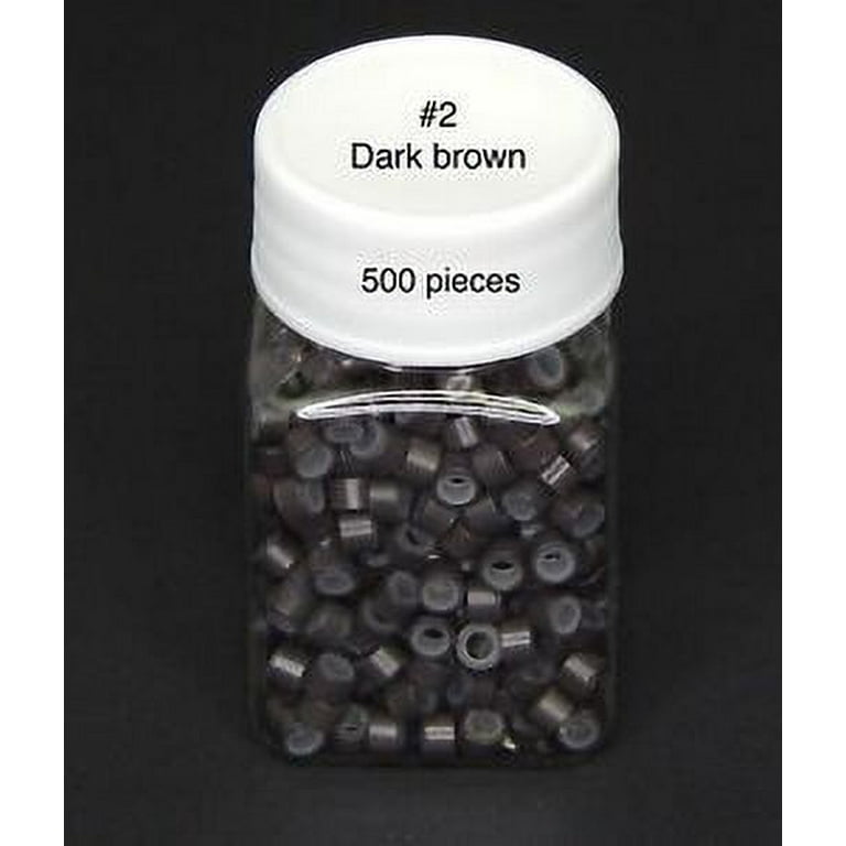 Grooved Pre-Loaded Extension Beads - Light Brown 500