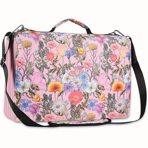 500 Slots Colored Pencil Case With Zipper Closure Large Capacity Retro Style Element Pattern Pencils Bag Waterproof Fabric Pen Organizer Storage Holder For Artist Organization, Storage & Transport