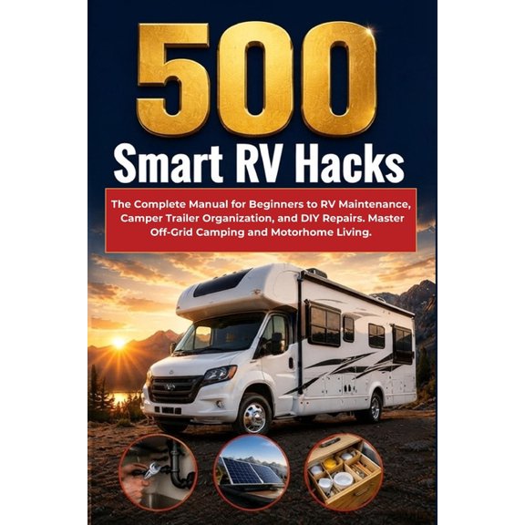 RV 500 Smart RV Hacks: The Complete Manual for Beginners to RV Maintenance, Camper Trailer Organization, and DIY Repairs. M, Book 1, (Paperback)