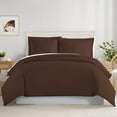thumbnail image 1 of SRP Linen 500 Thread Count Chocolate Stripe 100% Egyptian Cotton Premium Duvet Cover, King, 1 of 6