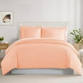 thumbnail image 1 of 500 TC 100% Egyptian Cotton Premium Duvet set Zipper Closur Ultra Soft Durable and Fade Resistant Color Peach Stripe size Full, 1 of 6