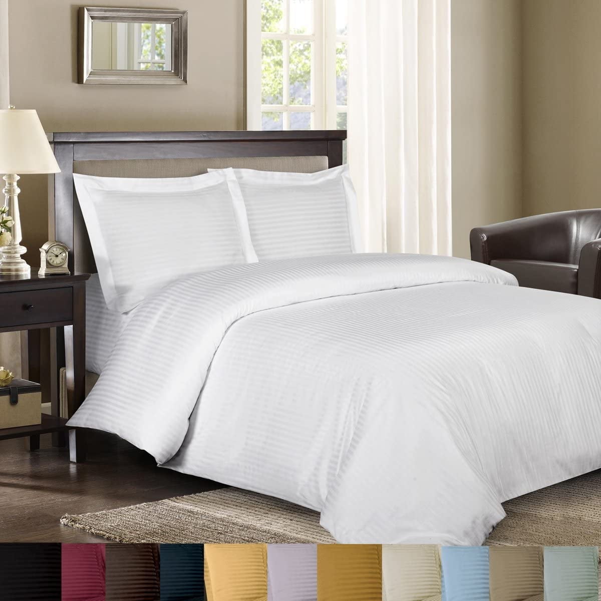 Maple&Stone King Comforter Set - 7 Pieces Pintuck Bed in A Bag King - Comforters
