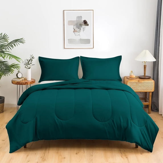 500 TC Egyptian Cotton Comforter | Thicker Design | 300 GSM | Soft & Breathable | 1 Piece - Queen Size ( 90" x 90" ) Inches, 1pc Comforter Only, (Teal)