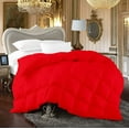 thumbnail image 1 of 500-TC Egyptian Cotton All Season Comforter for Adults Oversized King Size 98" x 120" Inches, 1pc Comforter Box Stitched with 4 Corner Tabs, 300 GSM Comforter, (Red), 1 of 7