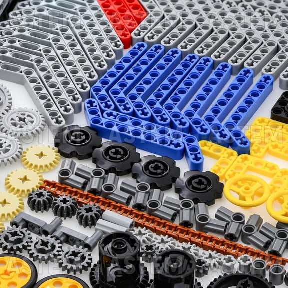 500+ Technical-Parts Group EV3 Building Block Parts Regular-Sized Replacement Mechanical Parts Include Brick,Bush,Technic Pin,Gear.
