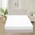 thumbnail image 1 of 500 Thread Count 100% Egyptian Cotton 3-Piece Fitted Sheet ( 1 Fitted Sheet + 2 Pillow Covers) 24 Inches Deep Pocket Size Full Color White Solid, 1 of 6