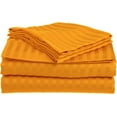 thumbnail image 1 of 500 Thread Count 100% Egyptian Cotton 3-Piece Flat Sheet (1 Flat Sheet + 2 Pillow Covers) Size Queen Color Orange Stripe, 1 of 5
