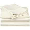 thumbnail image 1 of 500 Thread Count 100% Egyptian Cotton Sleeper Sofa Bed Sheet Set Solid King Size (76"x 80"x 10" ) with 4 -PCS Fitted Straps Color Ivory, 1 of 6