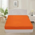 thumbnail image 1 of 500 Thread Count 3 Piece (1- Fitted Sheet + 2- Pillow cover) Quality 15 Inch Deep Pocket 100% Egyptian Cotton Color Orange Solid Size Twin, 1 of 6
