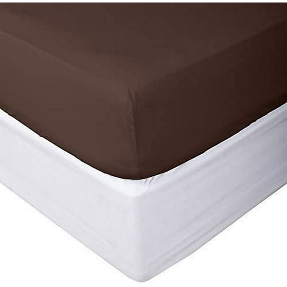 500 Thread Count 3 Piece (1- Fitted Sheet + 2- Pillow cover) Quality 27 Inch Deep Pocket 100% Egyptian Cotton Color Colclate Solid Size California King