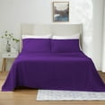thumbnail image 1 of 500 Thread Count 4 Piece Quality Sheet Set 18 Inch Deep Pocket 100% Egyptian Cotton Color Purple Stripe Size King, 1 of 6