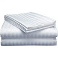 thumbnail image 1 of 500 Thread Count 4 Piece Quality Sheet Set 21 Inch Deep Pocket 100% Egyptian Cotton Color White Stripe Size King, 1 of 4