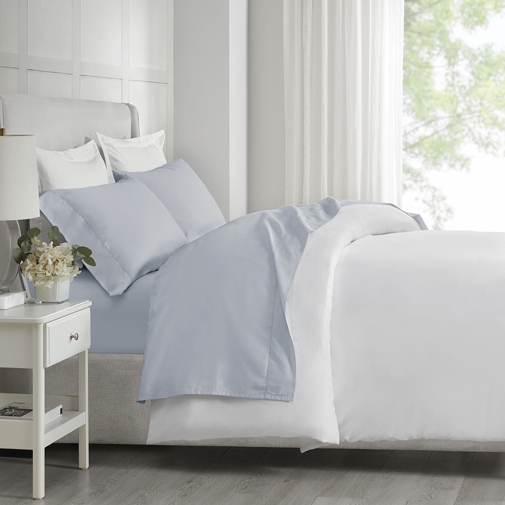 Gray Queen Egyptian Cotton Deep Pocket Sheet Set with Hemstitch
