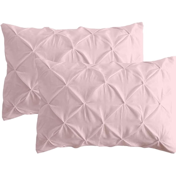 500 Thread Count Egyptian Cotton Pinch Pleated Pillowcase with Envelope Closure – Luxury Soft & Breathable, Euro Size (Non-Standard) (26" x 26") Lavender Solid