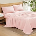thumbnail image 1 of 500-Thread Count Pure Egyptian Cotton Sheets, Full (54" x 75") Size Sheet Set, 4-PCs Sheet Set, Full Size, Fits 25-30" Deep Pocket Sheets, Bed Sheets, Blush, 1 of 3