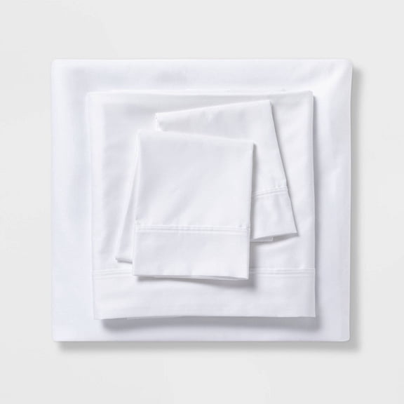 500 Thread Count Tri-Ease Sheet Set Full White - Threshold?.