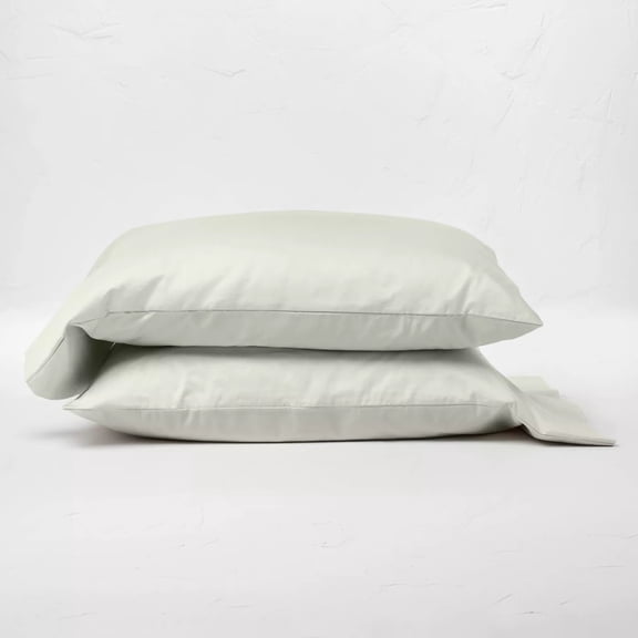 500 Thread Count Washed Casaluna Supima Sateen Solid Pillowcase Set, "Natural" King Size