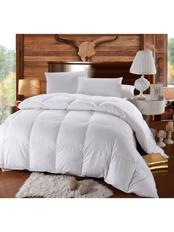500 Thread Count White Down Comforter Baffle Box Winter Weight By Royal Hotel