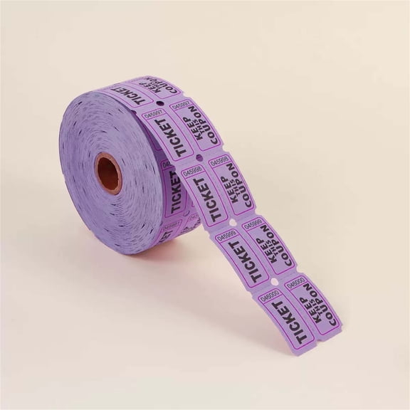500 Tickets Per Roll 250 Pairs Tearable Entry Ticket Voucher Sequential Numbering for Events Raffles Parties Festivals Fairs