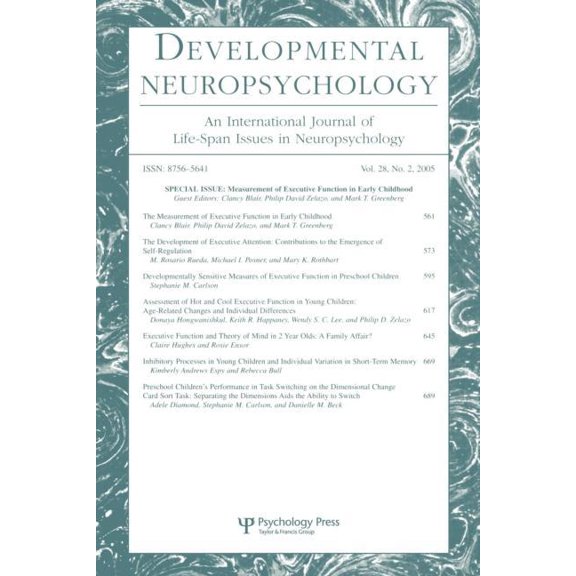 500 Tips Measurement of Executive Function in Early Childhood: A Special Issue of Developmental Neuropsychology, (Paperback)