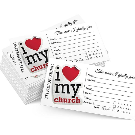 500 Tithes and Offering Envelopes for Church | Tithe Envelopes for Church | USA Company | I Love My Church Theme