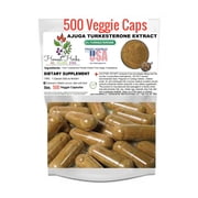 500 Turkesterone Extract Caps - from Ajuga Turkestanica, Standardized to 2% [P]ure Turkesterone - 500 Veggie Caps, 101 Extract, 500mg