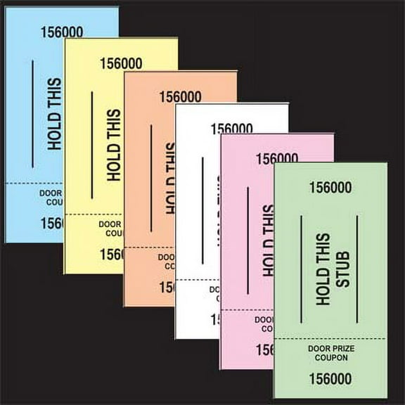 500 White Chinese 500 White Chinese Auction Tickets -2 Stub Choices: Buyers Name, Phone & Email OR Hold This Stub - Currently Selected: