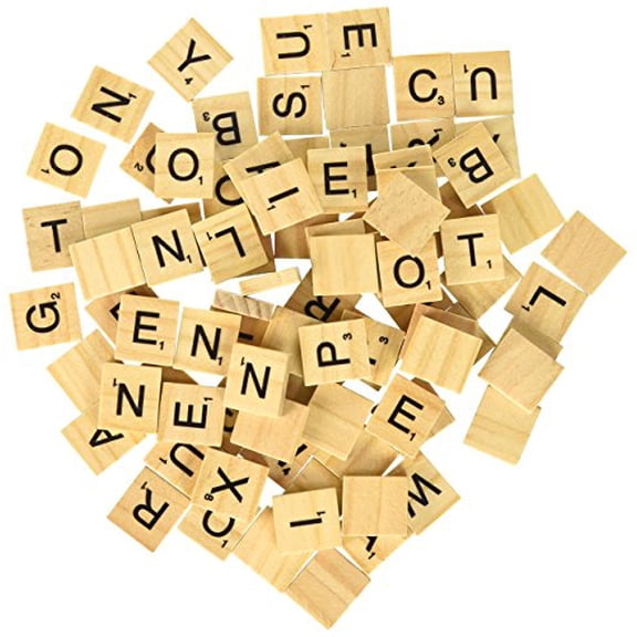500 Wood Letter Tiles - 5 Full Sets of 100 Letters
