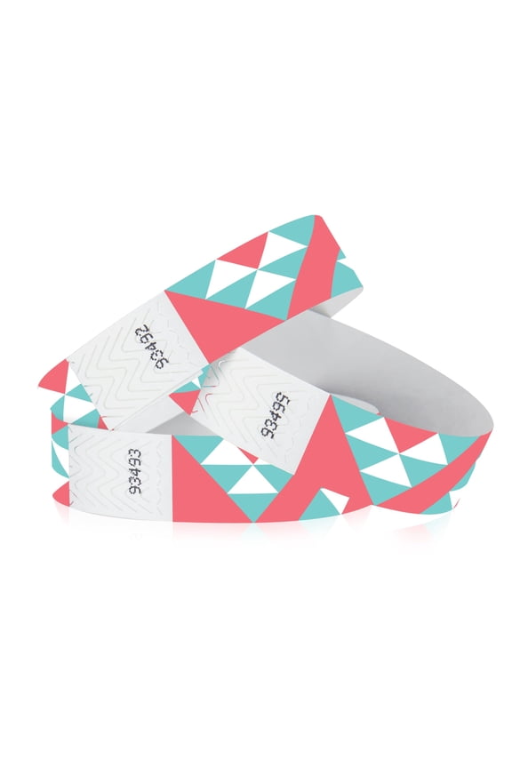 500 Tyvek WristCo Wristbands for Events | Aztec + | Water-proof Tamper-Proof Designs Prevents Reuse Premium Grade Bracelet for Hospitals & Medical ID, Party, VIP Identification, USA Made