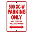 thumbnail image 1 of 500 XC-W Parking Only All Others Will Be Towed Touring Motorcycle Off-Road Mountain Bikes Novelty Garage Aluminum 18"x24" Sign Plate, 1 of 1