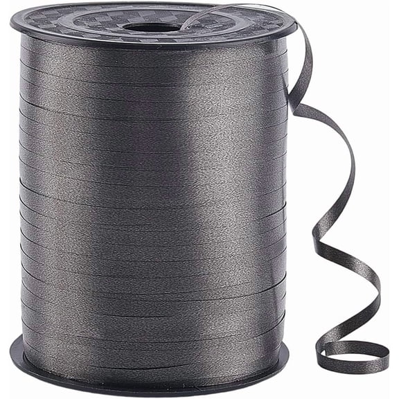 500 Yards 0.25 Inch Black Thin Plastic Ribbons Curling Balloon String Waterproof Favors Satin Classic Ribbon Bows for Gifts Wrapping Bows Christmas New Year Birthday Decor DIY Crafts Supply