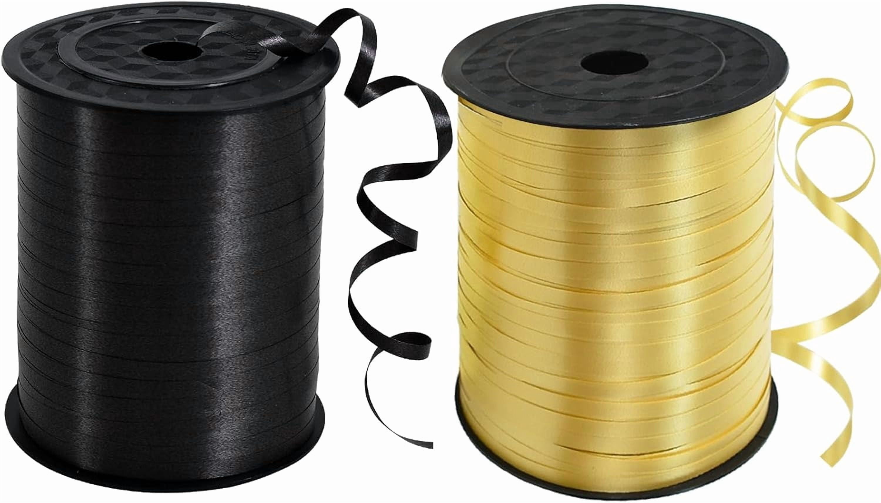500 Yards Black and Gold Curling Ribbon Balloon String - Walmart.com