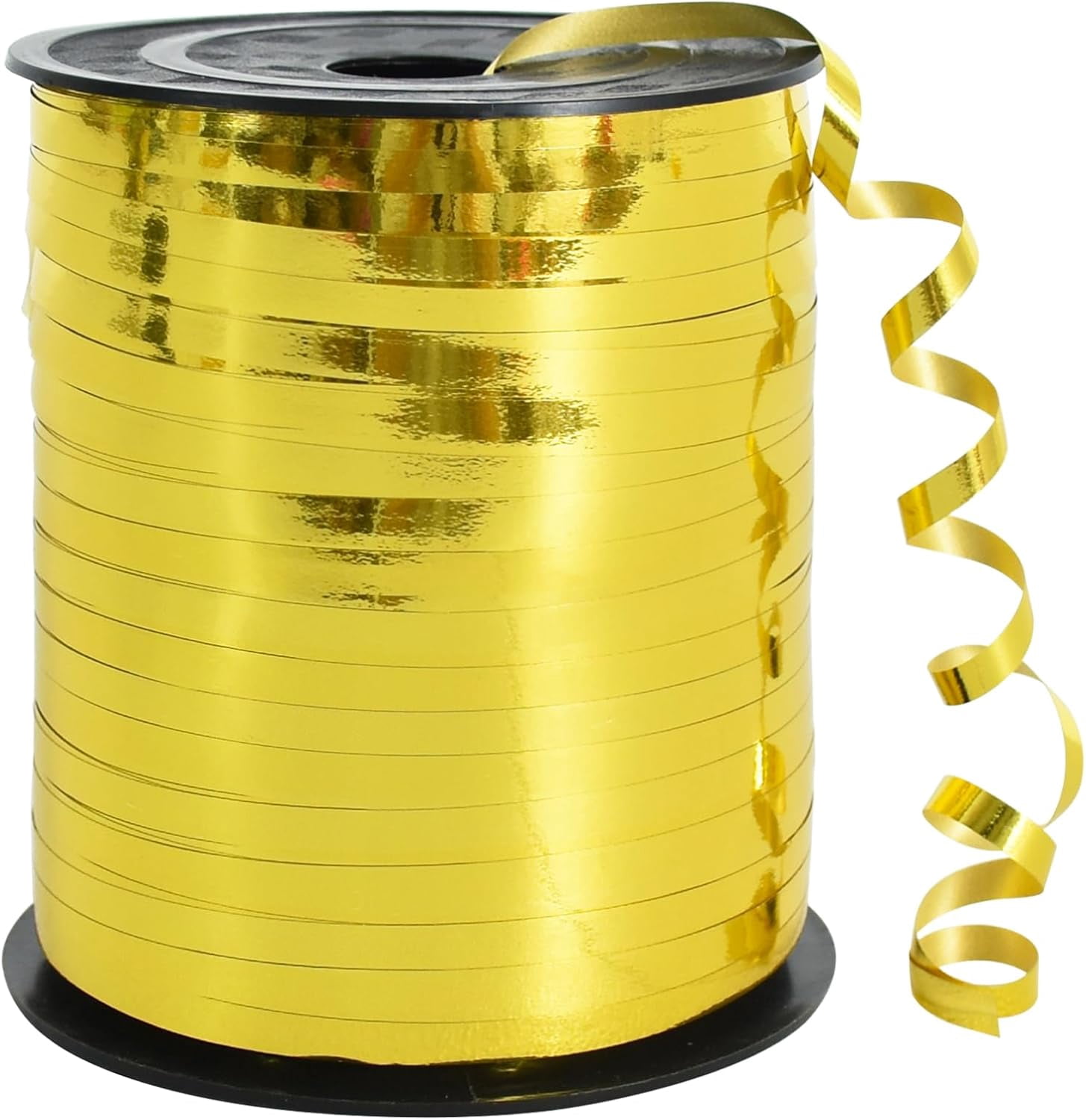 500 Yards Curling Ribbon-Balloon Ribbons-Shiny Gold Metallic Balloon ...
