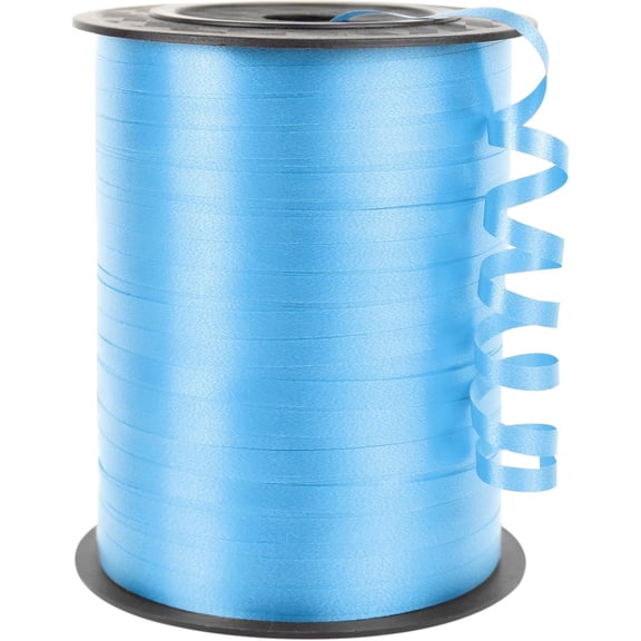 500 Yards Light Blue Curling Ribbon for Gift Wrapping, 1/5 inch Wide Balloon Ribbon String for Florist Flower, Crafts, Wreaths, Christmas, Birthday Party, Wedding