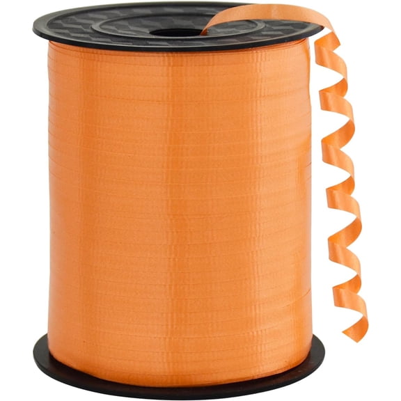 500 Yards Matte Orange Curling Ribbon Balloon String Crimped Ribbons for Gift Wrapping Ribbon for Birthday Halloween Fall Autumn Harvest Party Decoration Christmas Gift Wraps