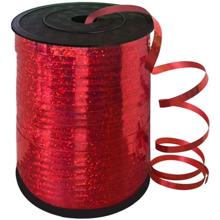 Red Metallic Curling Ribbon 500 Feet - Party Warehouse