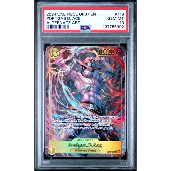 500 Years In The Future Portgas.D.Ace (Alternate Art) Foil Secret Rare PSA 10 #OP07-119