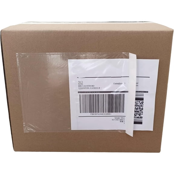 500 count 9.5" x 12"Packing List Envelopes Fit for 8.5x11 inch Labels, Packing Slip Invoice Sleeves Clear Self-Adhesive Mailing Labels for Envelope, Shipping Pouch Enclosed Bags