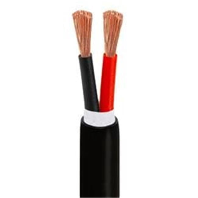 500 ft. 16AWG Bare Copper 2-Conductor Indoor & Outdoor Speaker Wire, Black