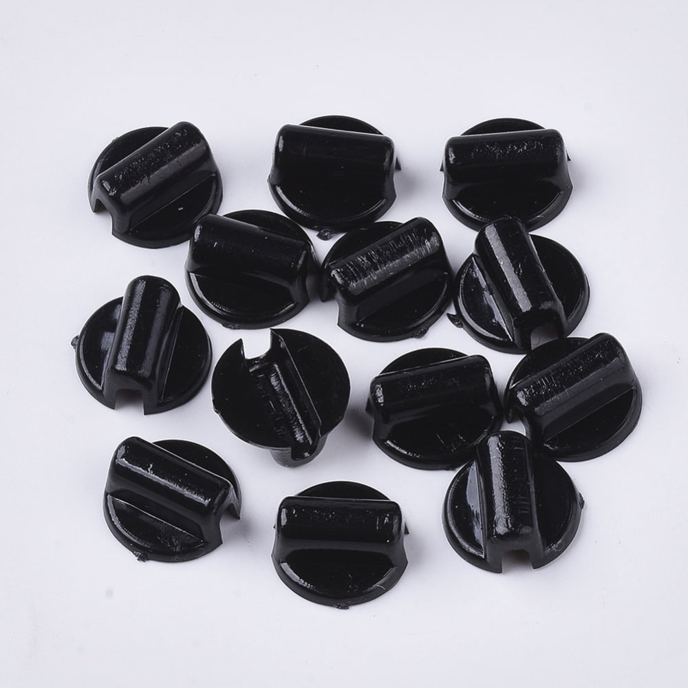 500 g Acrylic Base for Hair Tie Making Cabochon Base for Ponytail Holder Elastic Hair Band Blanks DIY Hair Accessories Black 14x13.5x6.5mm 1500pcs/500g
